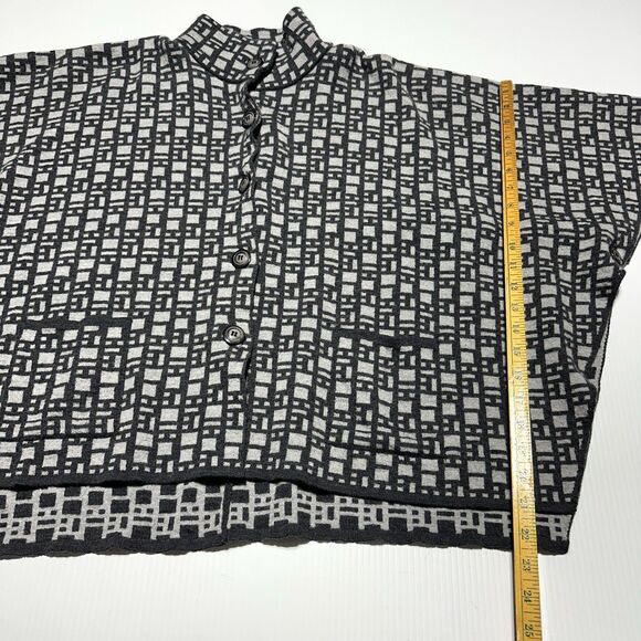 Optimum New Zealand Royal Merino Wool Poncho Women’s Geometric Print Size S / M - Picture 12 of 12